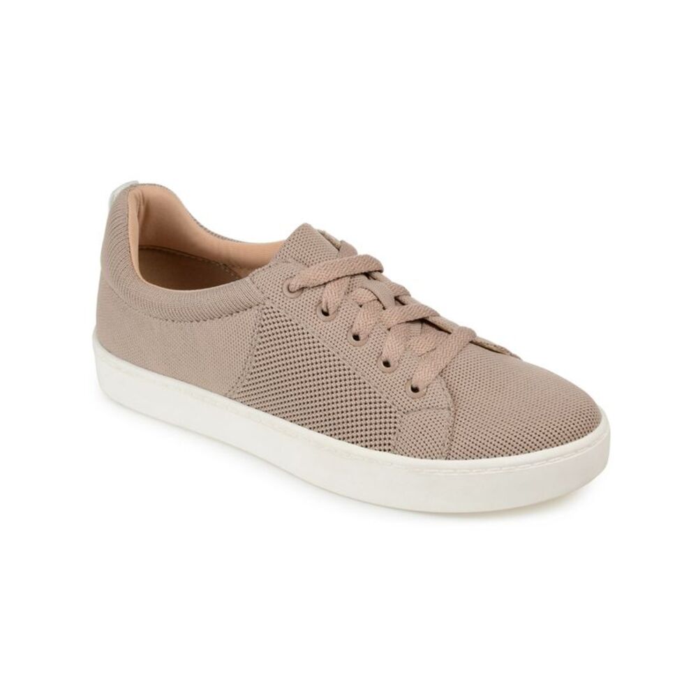 JOURNEE COLLECTION Womens Beige Kimber Round Toe Platform Athletic Sneakers 6 M